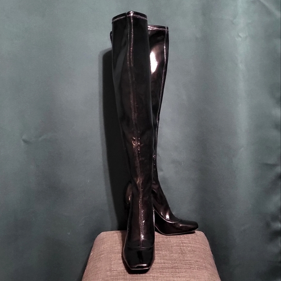 INC Keenahp Women’s Square Toe Dressy Knee-High Boots Black Size 7.5 NIB - Picture 2 of 4